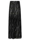 Missoni Pleated Long Skirt With Shimmering Texture And Dynamic Pattern In Multi