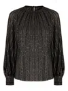 Missoni Striped Sequined Blouse In Brown