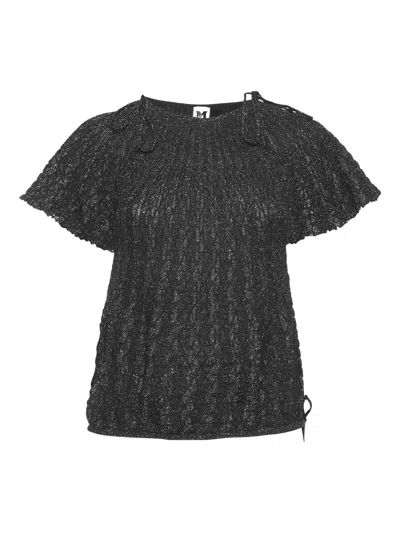 Pre-owned Missoni Pleated Top In Black