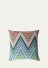 Missoni Plum Chevron Decorative Cushion In Green Multicolor