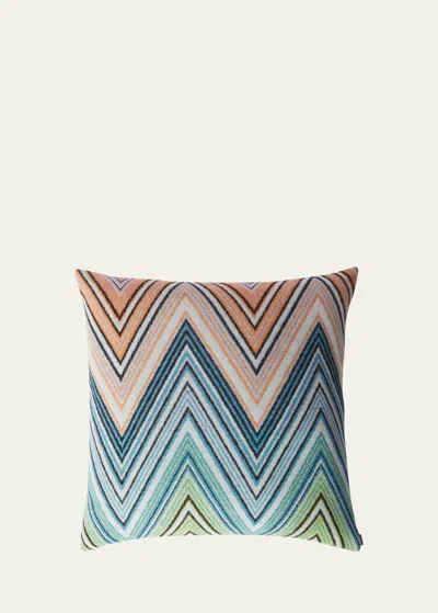 Missoni Plum Chevron Decorative Cushion In Green Multicolor