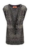 Missoni Plunging Neckline Caperdoni-knit Top In Multi