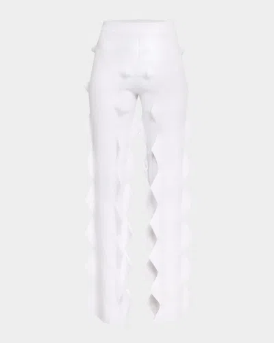 Missoni Pointed Knit Straight-leg Pull-on Trousers