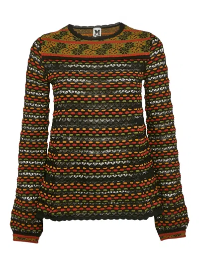 Pre-owned Missoni Pointelle-knit Top In Black