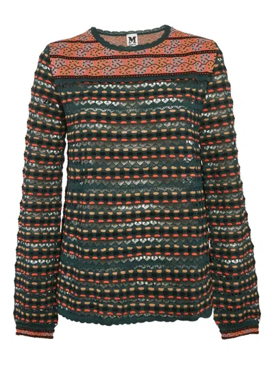 Pre-owned Missoni Pointelle Knit Top In Green