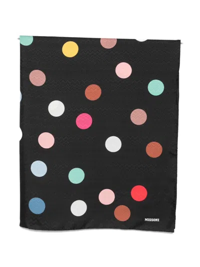 Missoni Polka-dot Zigzag Scarf In Pink