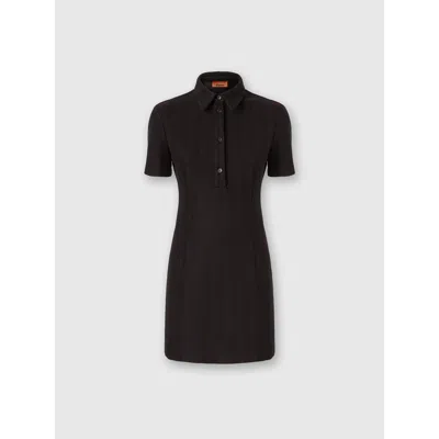 Missoni Polo Mini Dress With Zigzag Pattern In Black