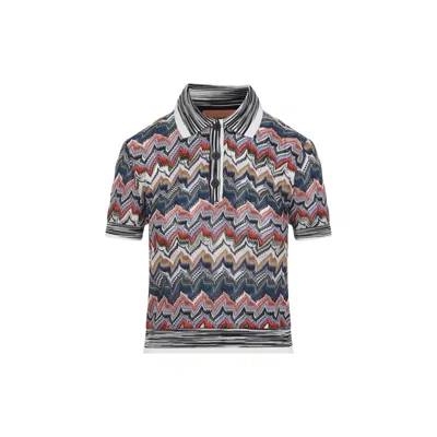 Missoni Viscose And Wool Polo Women In Multi