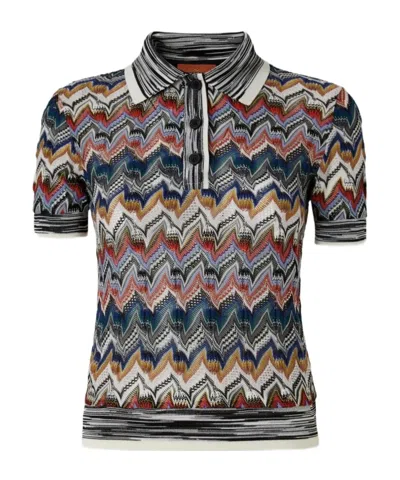 Missoni Polo Neck Sweater In Multi
