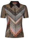 Missoni Metallic Crochet-knit Polo Shirt