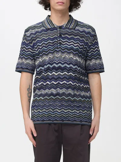 Missoni Polo Shirt Men  In Blue