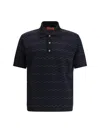 Missoni Knitted Polo Shirt In A Cotton And Viscose Blend Zigzag