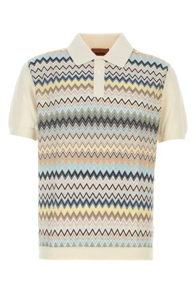 MISSONI MISSONI IVORY COTTON POLO SHIRT