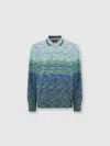 Missoni Space Dye Ls Polo In Green