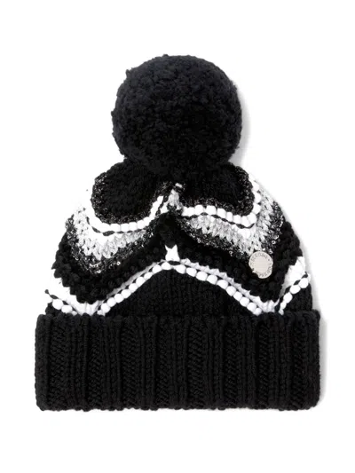 Missoni Kids' Pom-pom Embellished Beanie In Black