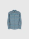 Missoni Poplin Cotton Shirt With Zigzag Pattern In Blue