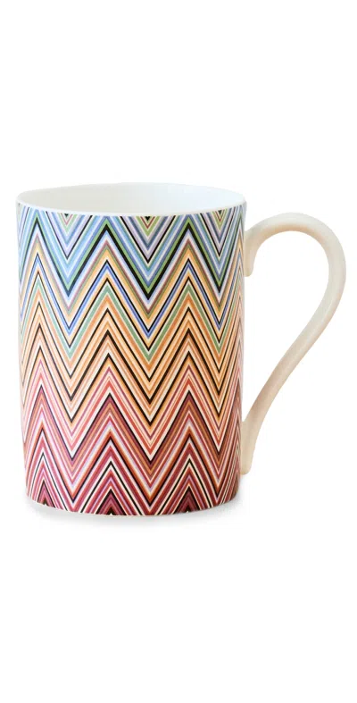 Missoni Porcelain Mug Red In Multi