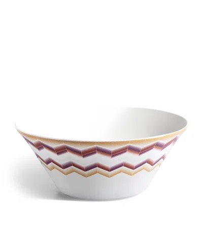 Missoni Porcelain Zigzag Jarris 156 Salad Bowl In White