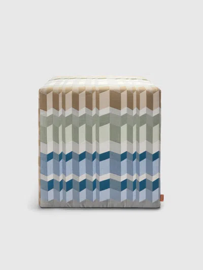 Missoni Positano Cubic Pouf 40x40x40 Cm In Multi