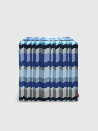 Missoni Positano Cubic Pouf 40x40x40 Cm In Multi