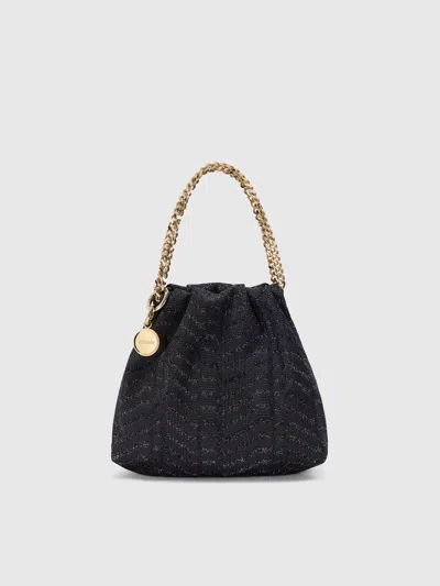Missoni Pouch In Lamé Viscose In Black