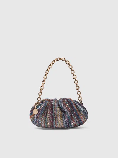 Missoni Pouch With Sequins And Shoulder Strap In Blue