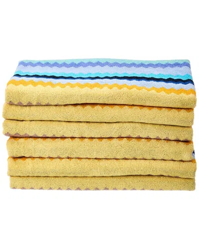 Missoni Pr Cecil Bath Towel Set Of 6 In Yellow