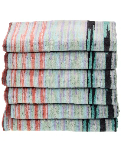 Missoni Pr Minuetto Hand Towel Set Of 6 In Multi