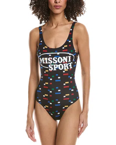 Missoni Print One-piece In Black