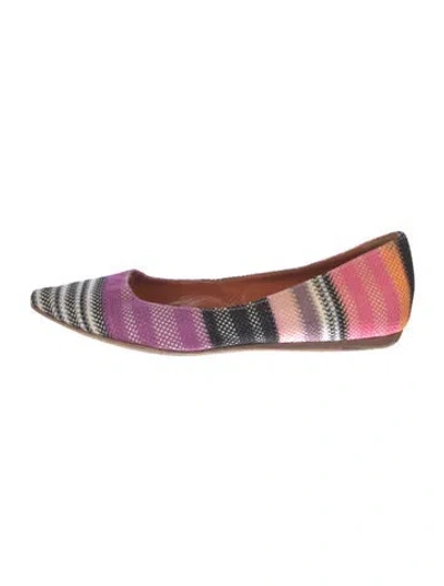 Pre-owned Missoni Printed Ballet Flats In Purple
