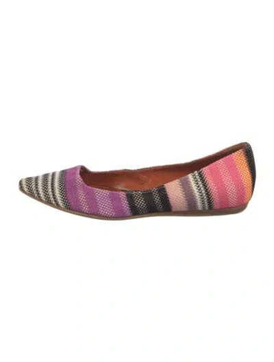 Pre-owned Missoni Printed Ballet Flats In Purple