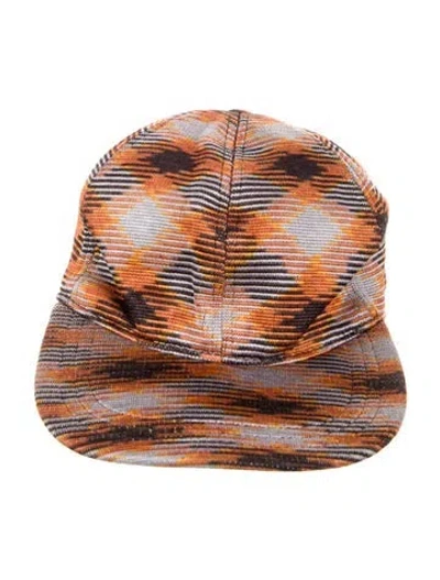 Pre-owned Missoni Printed Baseball Cap In Orange