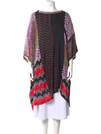 Pre-owned Missoni Printed Bateau Neckline Sweater In Black