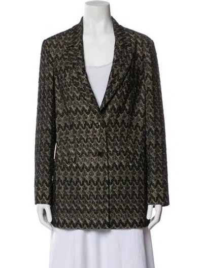 Pre-owned Missoni Printed Blazer In Black