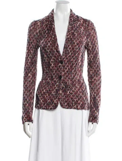 Pre-owned Missoni Printed Blazer In Black