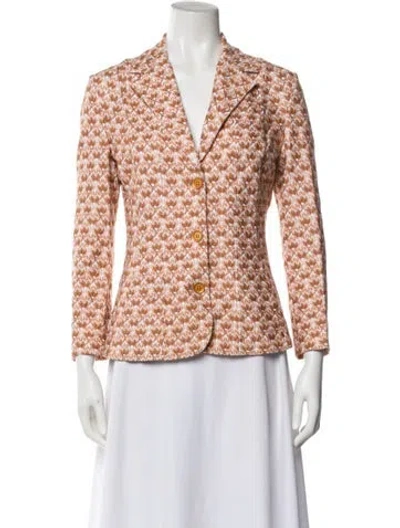 Pre-owned Missoni Printed Blazer In White
