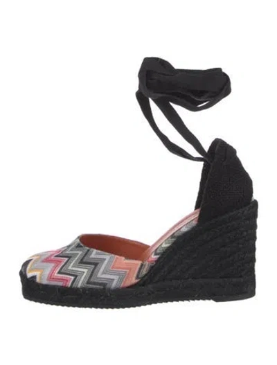 Pre-owned Missoni Printed Braided Accents D'orsay Pumps In Gray