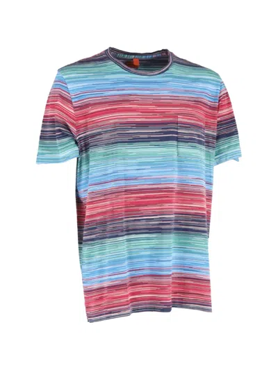 Pre-owned Missoni Printed Chest-pocket T-shirt In Blue