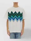Missoni White Cotton T-shirt With Macro Zigzag Print