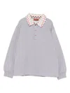 Missoni Printed-collar Polo Shirt In Gray