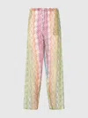 Missoni Printed Cotton And Silk Blend Trousers With Drawstring In Multicoloured