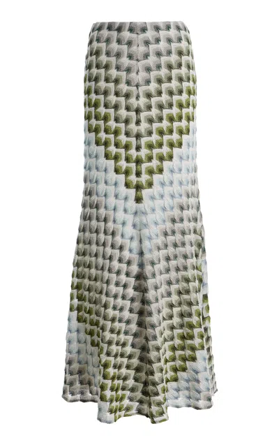 Missoni Printed Crepe De Chine Maxi Skirt In Multi