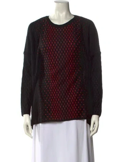 Pre-owned Missoni Printed Crew Neck Blouse In Multi