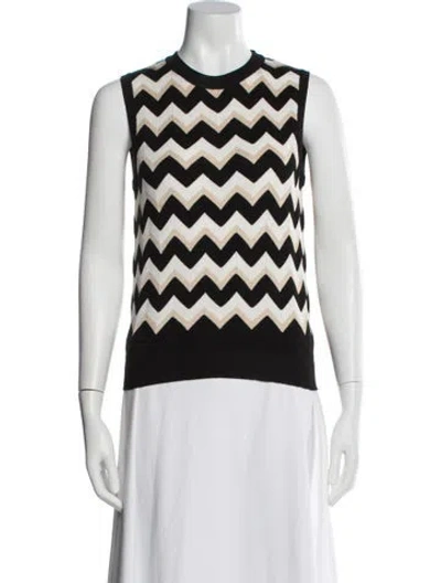 Pre-owned Missoni Printed Crew Neck Sweater In White