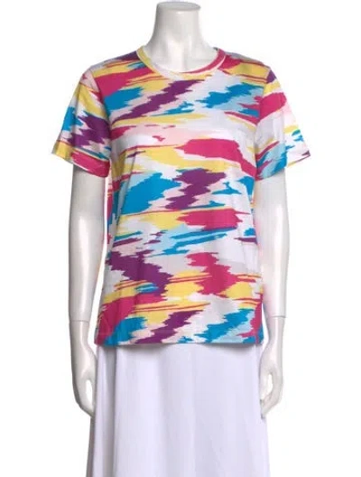 Pre-owned Missoni Printed Crew Neck T-shirt W/ Tags In Pink