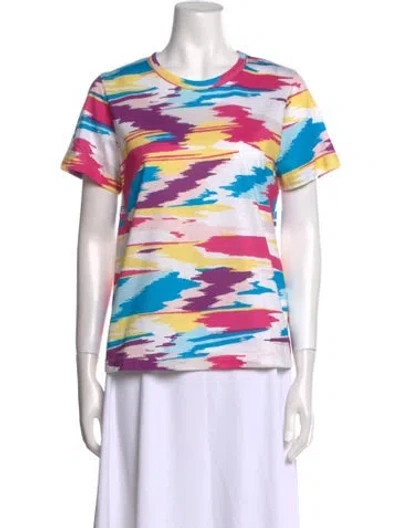 Pre-owned Missoni Printed Crew Neck T-shirt W/ Tags In Pink