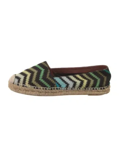 Pre-owned Missoni Printed Espadrilles In Black
