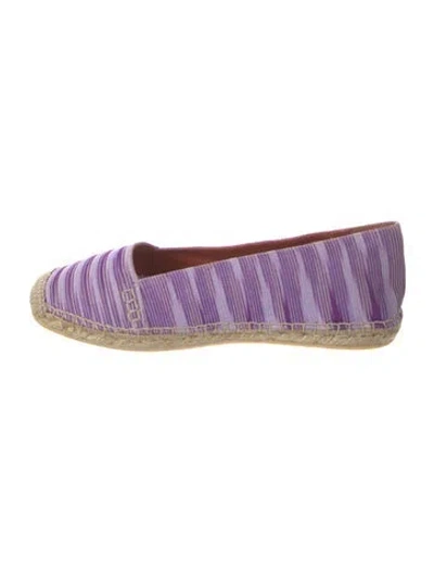 Pre-owned Missoni Printed Espadrilles In Purple