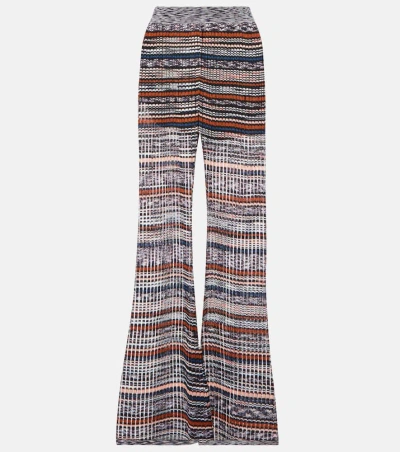 Missoni Printed Straight Pants In Blue