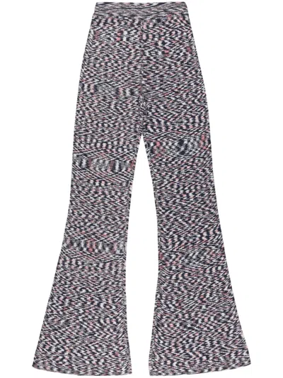 Missoni Printed Flared Trousers In Black